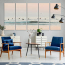 Pastel Ocean Wall Art Canvas Print – Framed Soft Sunset Calm