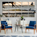 Sunset Surf Wall Art Canvas Print – Framed Golden Hour Waves