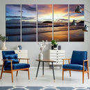 Beach Sunset Wall Art Canvas Print – Tropical Ocean Waves