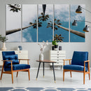 Tropical Palm Trees Wall Art Canvas Print – Framed
