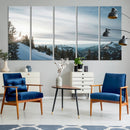 Snowy Mountain Wall Art Canvas Print – Frosty Peaks Alpine
