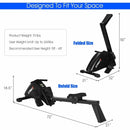 Foldable Magnetic Quiet Operated Fitness Rowing Machine with 10 Level Adjustable Resistance by LJGDeals