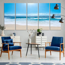 Wall Art Canvas Print Shiny Blue Sea and Beach by MyGreatCanvas | Canvas Wall Art Prints | Photo Prints & Wall Decor
