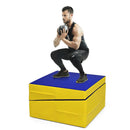 Folding Incline Mat Slope Cheese Gymnastics Gym Exercise Yellow by LJGDeals