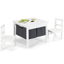 2-in-1 Kids Activity Table and 2 Chairs Set with Storage Building Block Table by LJGDeals