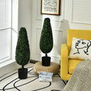 2 Pack 3 Feet Artificial Tower UV Resistant Indoor Outdoor Topiary Tree by LJGDeals