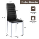 4 pcs PVC Leather Dining Side Chairs Elegant Design by LJGDeals