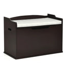 Kids Toy Wooden Flip-top Storage Box Chest Bench with Cushion Hinge by DirectDeals