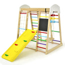 Indoor Playground Climbing Gym Wooden 8-in-1 Climber Playset for Children by LJGDeals