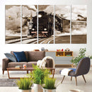 Black Steam Train Canvas Wall Art Print Steam Locomotive Art