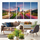 Dallas City Lights Large Wall Art Dallas Cityscape Canvas