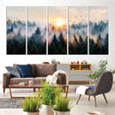 Misty Forest Wall Art – Framed Sunrise Pines Canvas Artwork, by MyGreatCanvas | Canvas Wall Art Prints | Photo Prints & Wall Decor
