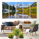 Maroon Bells Wall Art – Framed Snowy Mountain Canvas by MyGreatCanvas | Canvas Wall Art Prints | Photo Prints & Wall Decor