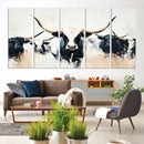 Texas Longhorn Wall Art Canvas Print – Majestic Horned Bull