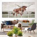 Texas Longhorn Wall Art Canvas Print – Framed Spotted Cattle by MyGreatCanvas | Canvas Wall Art Prints | Photo Prints & Wall Decor