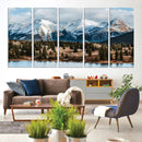 Grand Teton Park Wall Art Canvas Print – Framed Alpine Lake