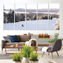 Snowy Mountain Wall Art Canvas Print – Framed Ski Slope by MyGreatCanvas | Canvas Wall Art Prints | Photo Prints & Wall Decor