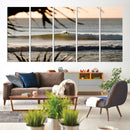 Sunset Surf Wall Art Canvas Print – Framed Golden Hour Waves