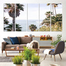 Coastal Palm Trees Wall Art Canvas Print – Framed Ocean