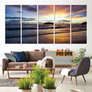Beach Sunset Wall Art Canvas Print – Tropical Ocean Waves