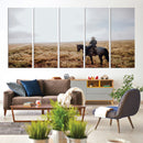 Cowboy Wall Art Canvas Print – Framed Western Rustic Ranch