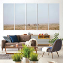 Foggy Plains Wall Art Canvas Print – Framed Horseback Riders