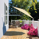 8ft Wall-Mounted Telescopic Folding Tilt Sun Shade Umbrella by LJGDeals