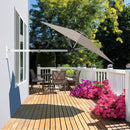 8ft Wall-Mounted Telescopic Folding Tilt Sun Shade Umbrella by LJGDeals