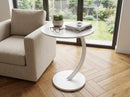Modern Side Table – Round, C-Shape & Petal Designs | Sofa End Table with Metal by 2Dropme