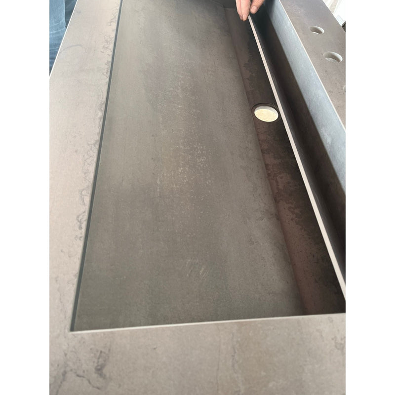 Metal Dark Engineered Porcelain Handcrafted Kitchen Bathroom Sink - Natural Stone Look, photo 11 of 21