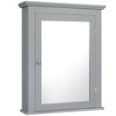 Wall Mounted Bathroom Mirror Cabinet with 5-level Height-adjustable Shelf-Black by DirectDeals