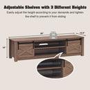 65 Inch Flat Sliding Barn Door TV Stand by LJGDeals