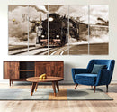 Black Steam Train Canvas Wall Art Print Steam Locomotive Art