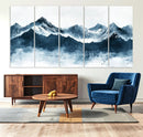 Snowy Peaks Wall Art – Framed Misty Mountain Canvas Artwork by MyGreatCanvas | Canvas Wall Art Prints | Photo Prints & Wall Decor