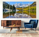 Maroon Bells Wall Art – Framed Snowy Mountain Canvas by MyGreatCanvas | Canvas Wall Art Prints | Photo Prints & Wall Decor