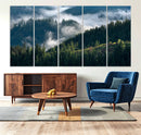 Misty Forest Wall Art Canvas Print – Pine Hills Foggy by MyGreatCanvas | Canvas Wall Art Prints | Photo Prints & Wall Decor