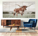 Texas Longhorn Wall Art Canvas Print – Framed Spotted Cattle by MyGreatCanvas | Canvas Wall Art Prints | Photo Prints & Wall Decor