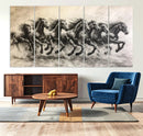 Galloping Horses Wall Art Canvas Print – Framed Wild