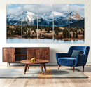 Grand Teton Park Wall Art Canvas Print – Framed Alpine Lake