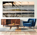 Sunset Surf Wall Art Canvas Print – Framed Golden Hour Waves