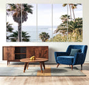 Coastal Palm Trees Wall Art Canvas Print – Framed Ocean