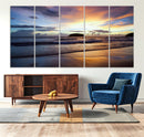 Beach Sunset Wall Art Canvas Print – Tropical Ocean Waves