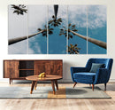 Tropical Palm Trees Wall Art Canvas Print – Framed