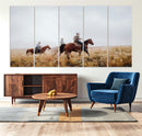 Western Cowboys Wall Art Canvas Print – Rustic Prairie