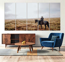Cowboy Wall Art Canvas Print – Framed Western Rustic Ranch