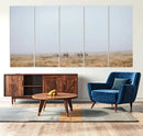 Foggy Plains Wall Art Canvas Print – Framed Horseback Riders