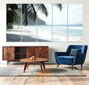 Tropical Beach Wall Art Canvas Print – Framed Serene Ocean