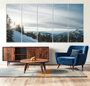 Snowy Mountain Wall Art Canvas Print – Frosty Peaks Alpine