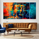 Colorful Buddha Wall Art – Framed Abstract Portrait Canvas by MyGreatCanvas | Canvas Wall Art Prints | Photo Prints & Wall Decor