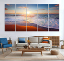 Tropical Ocean Sunset Wall Art Canvas Print, Golden Beach by MyGreatCanvas | Canvas Wall Art Prints | Photo Prints & Wall Decor